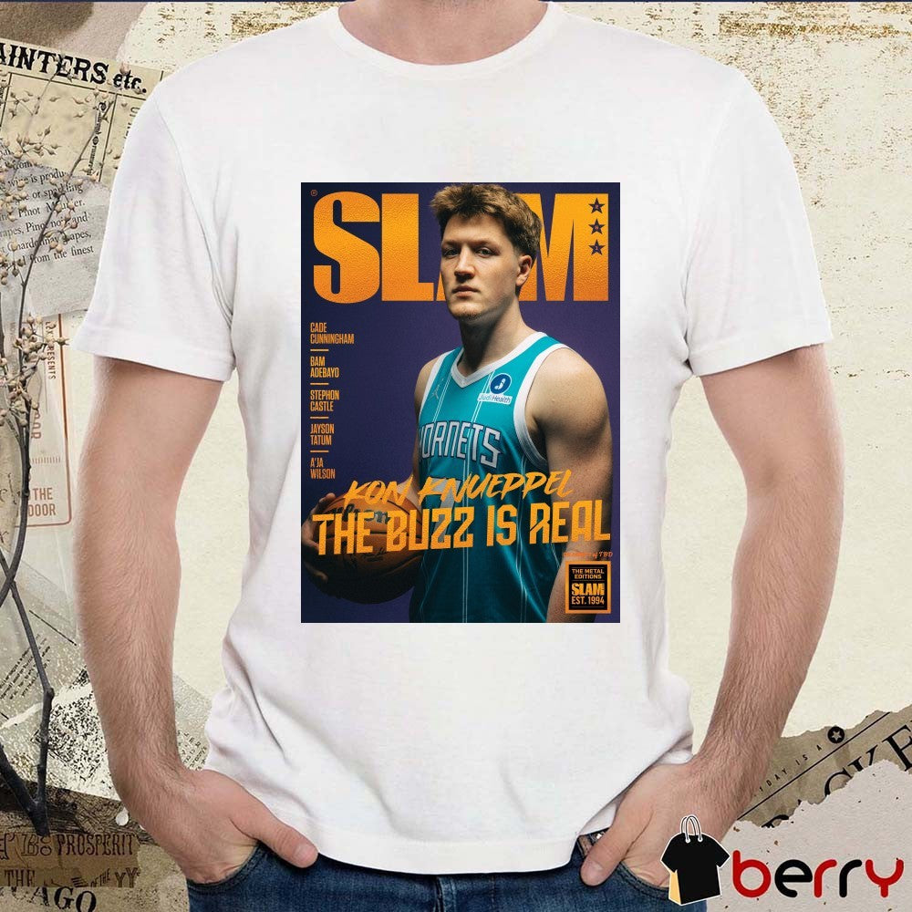 SLAM Gold Metal – Charlotte Hornets Basketball Kon Knueppel The Buzz Is Real 2026 Poster t-shirt