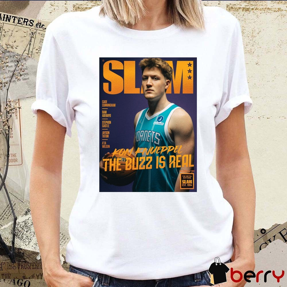 SLAM Gold Metal – Charlotte Hornets Basketball Kon Knueppel The Buzz Is Real 2026 Poster t-shirt