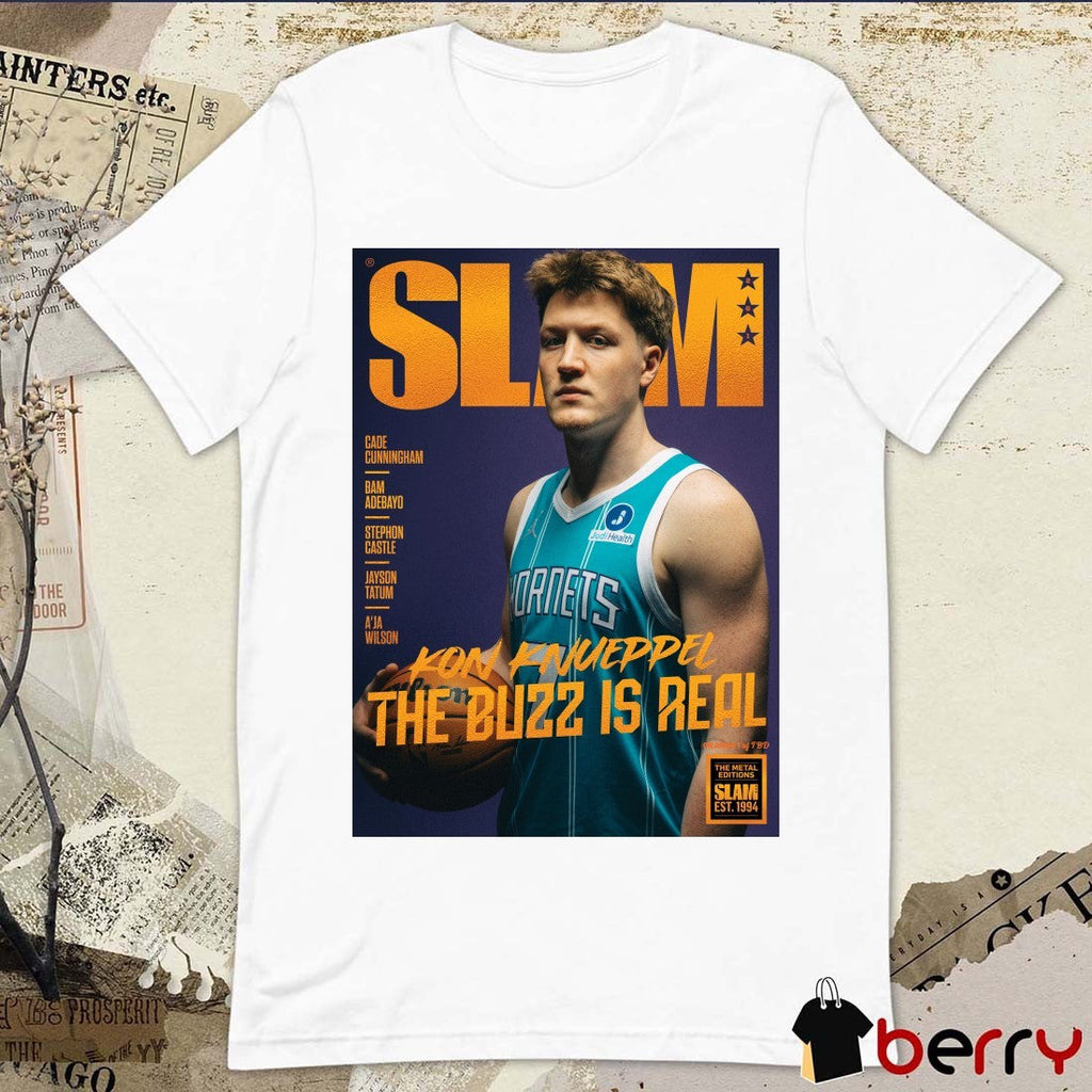 SLAM Gold Metal – Charlotte Hornets Basketball Kon Knueppel The Buzz Is Real 2026 Poster t-shirt