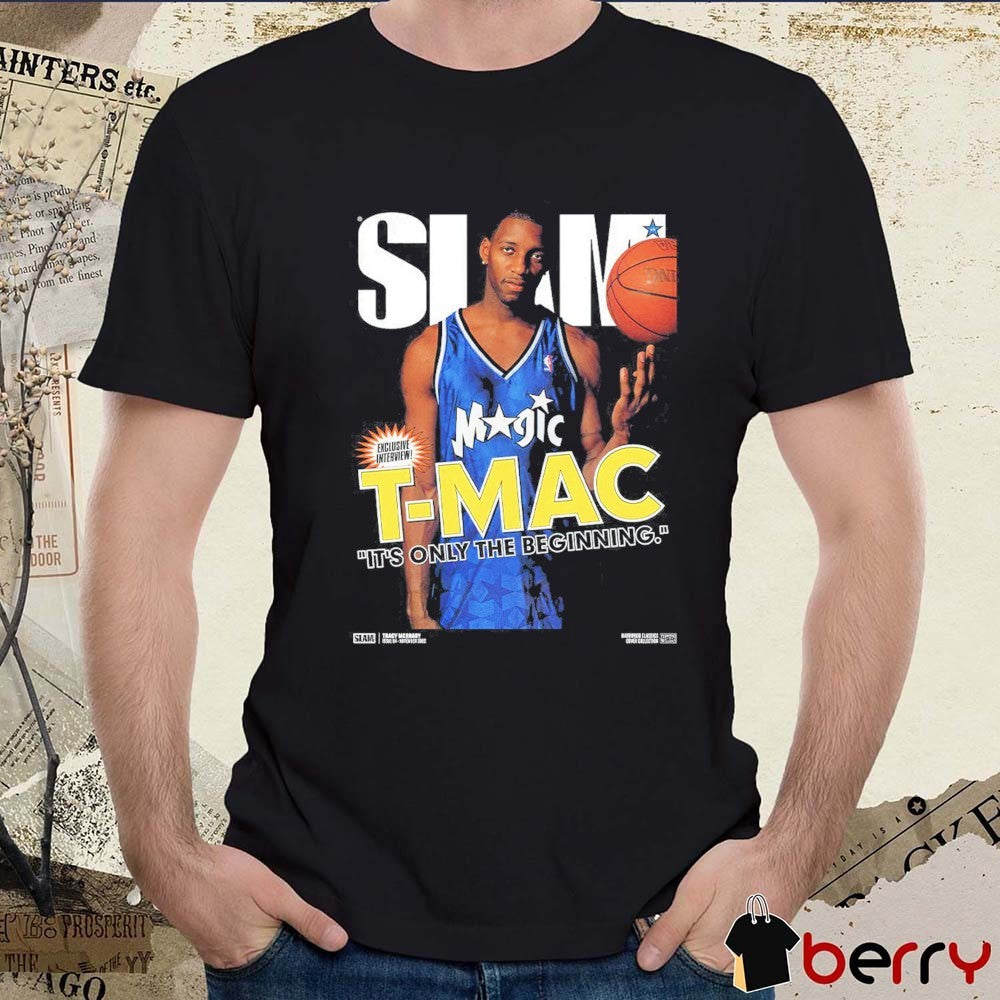 SLAM Hardwood Classics Cover – Houston Rockets Tracy McGrady T-MAC It’s Only The Beginning t-shirt