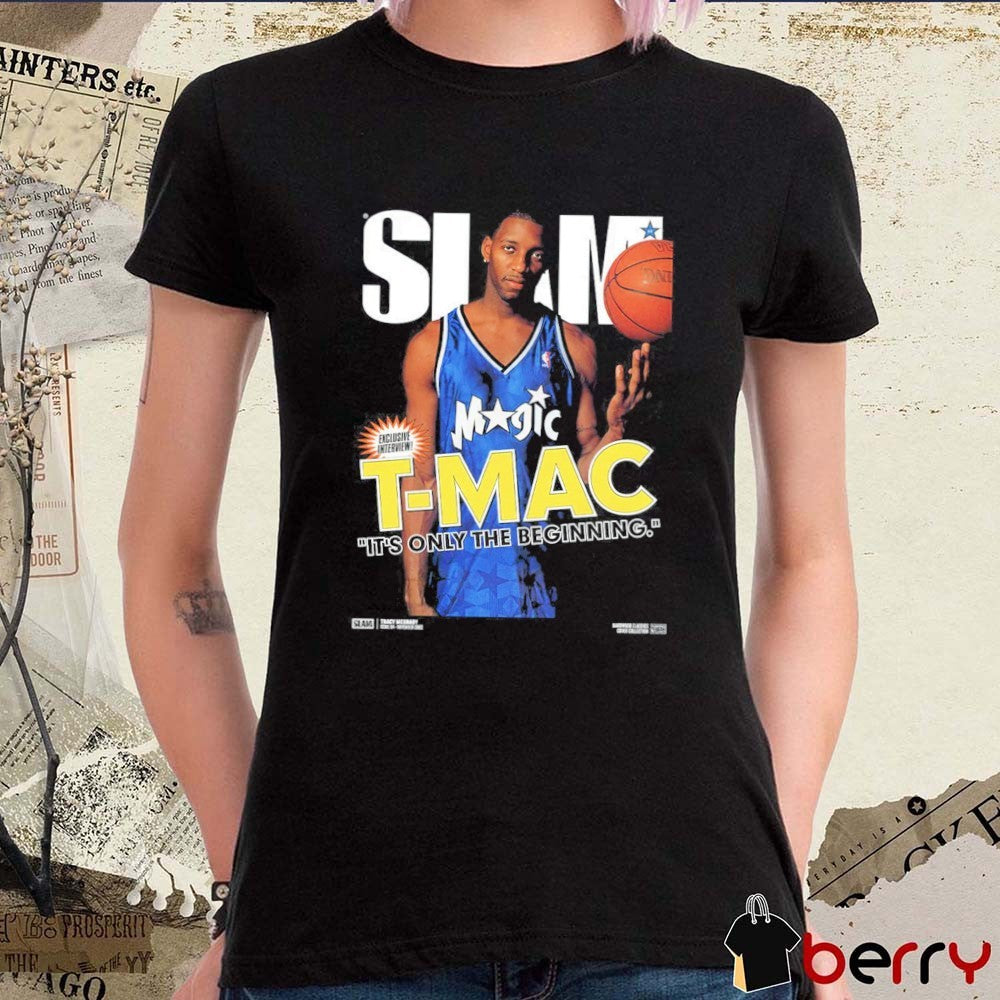 SLAM Hardwood Classics Cover – Houston Rockets Tracy McGrady T-MAC It’s Only The Beginning t-shirt