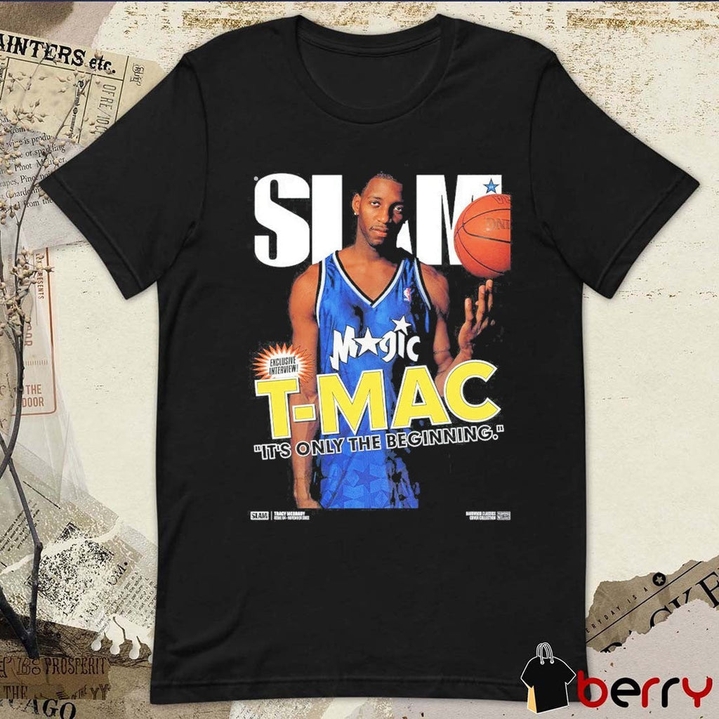 SLAM Hardwood Classics Cover – Houston Rockets Tracy McGrady T-MAC It’s Only The Beginning t-shirt