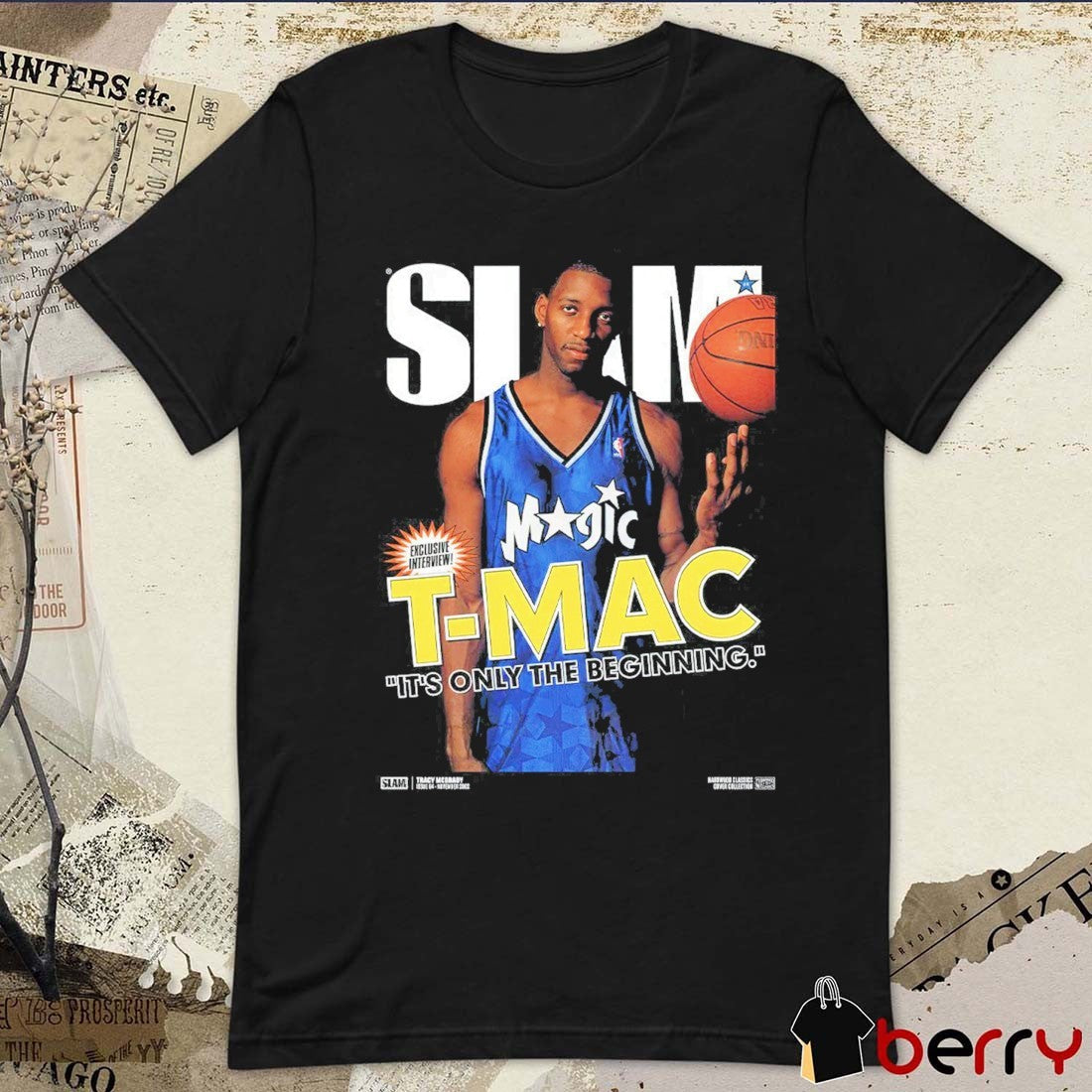 SLAM Hardwood Classics Cover – Houston Rockets Tracy McGrady T-MAC It’s Only The Beginning t-shirt