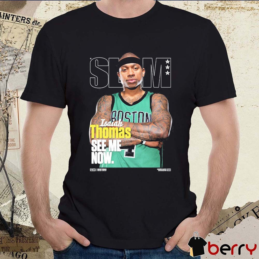 SLAM Hardwood Classics Cover Isaiah Thomas See Me Now Boston Celtics NBA t-shirt
