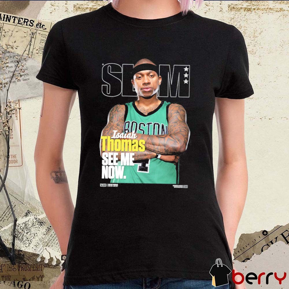 SLAM Hardwood Classics Cover Isaiah Thomas See Me Now Boston Celtics NBA t-shirt