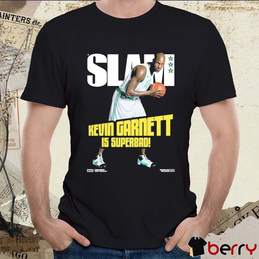 SLAM Hardwood Classics Cover Kevin Garnett Is Superbad Boston Celtics NBA t-shirt