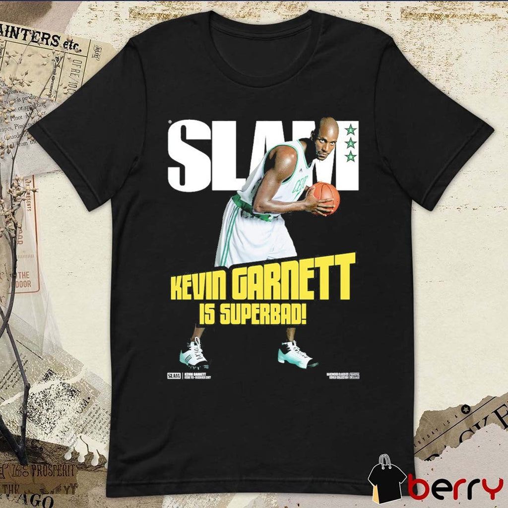 SLAM Hardwood Classics Cover Kevin Garnett Is Superbad Boston Celtics NBA t-shirt