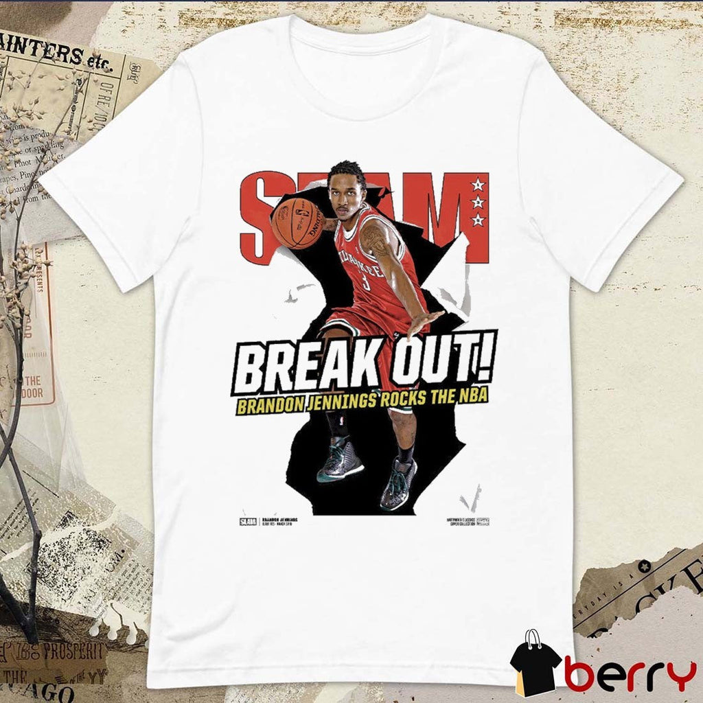 SLAM Hardwood Classics Cover – Milwaukee Bucks Brandon Jennings Rocks The NBA Break Out t-shirt