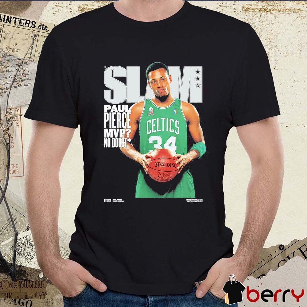 SLAM Hardwood Classics Cover Paul Pierce MVP No Doubt Boston Celtics NBA t-shirt
