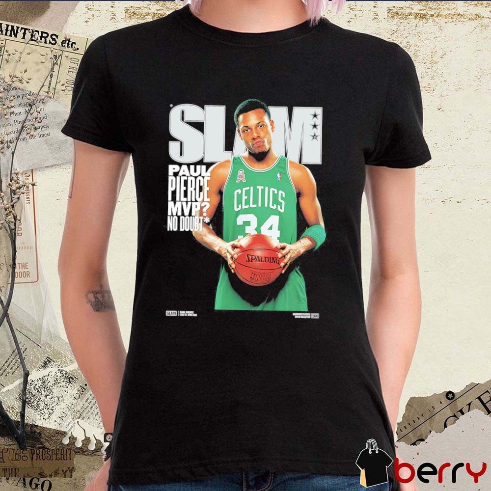 SLAM Hardwood Classics Cover Paul Pierce MVP No Doubt Boston Celtics NBA t-shirt