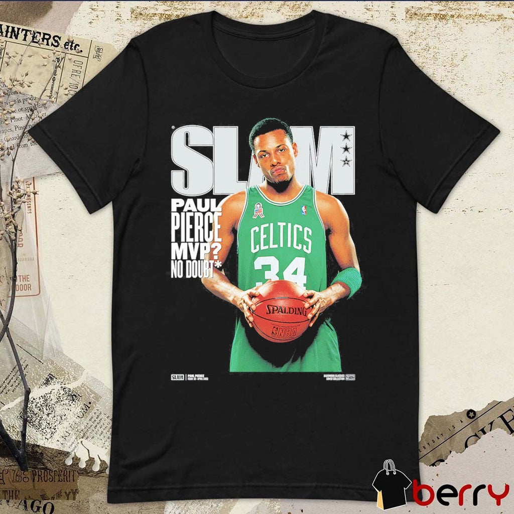 SLAM Hardwood Classics Cover Paul Pierce MVP No Doubt Boston Celtics NBA t-shirt