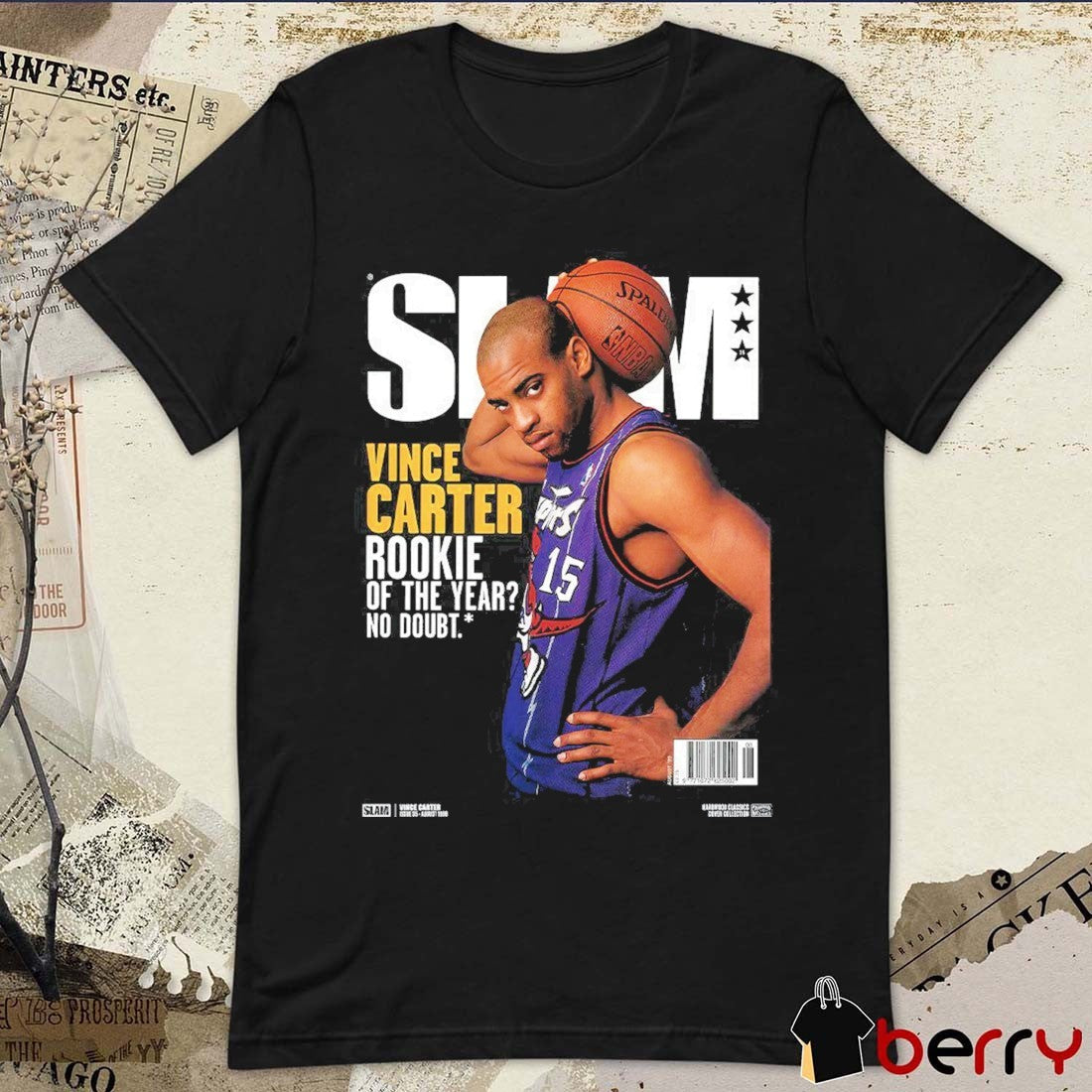 SLAM Hardwood Classics Cover – Toronto Raptors Vince Carter Rookie Of The Year No Doubt t-shirt