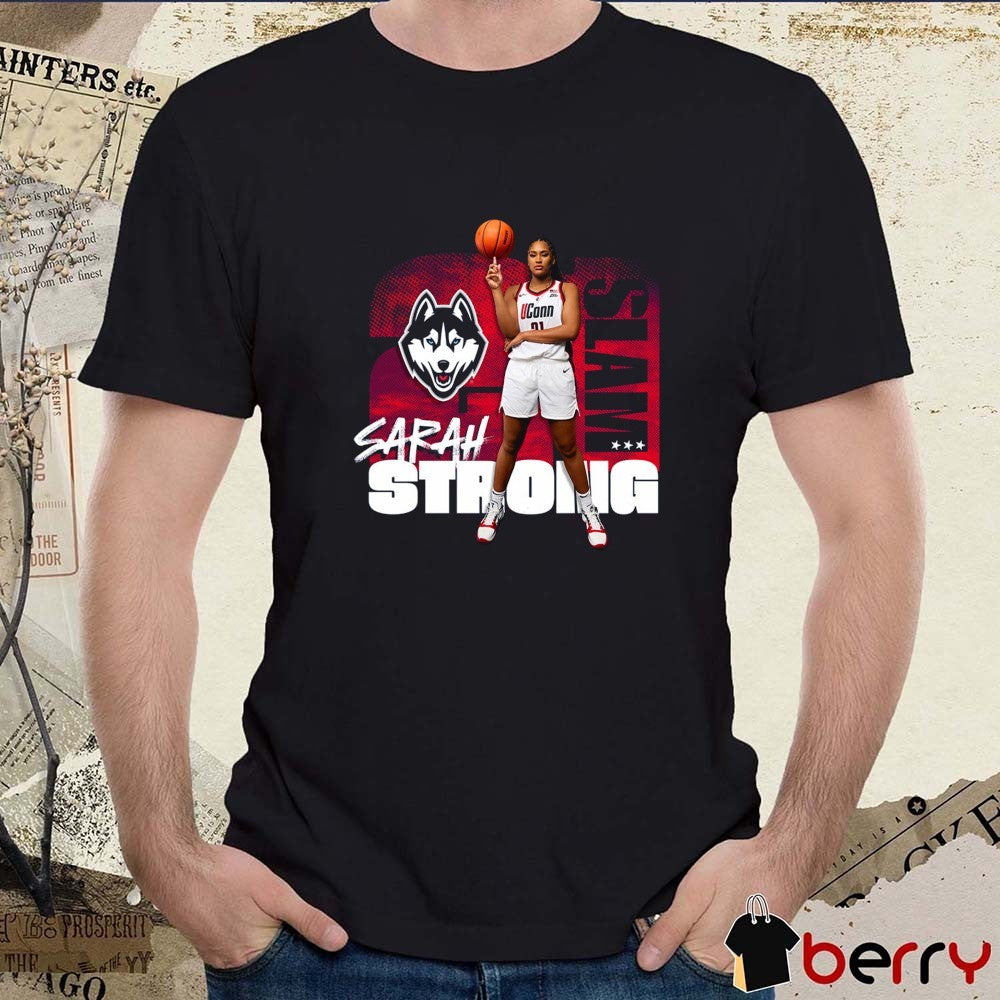 SLAM Sarah Strong 21 UConn Huskies Basketball Signature Remix t-shirt