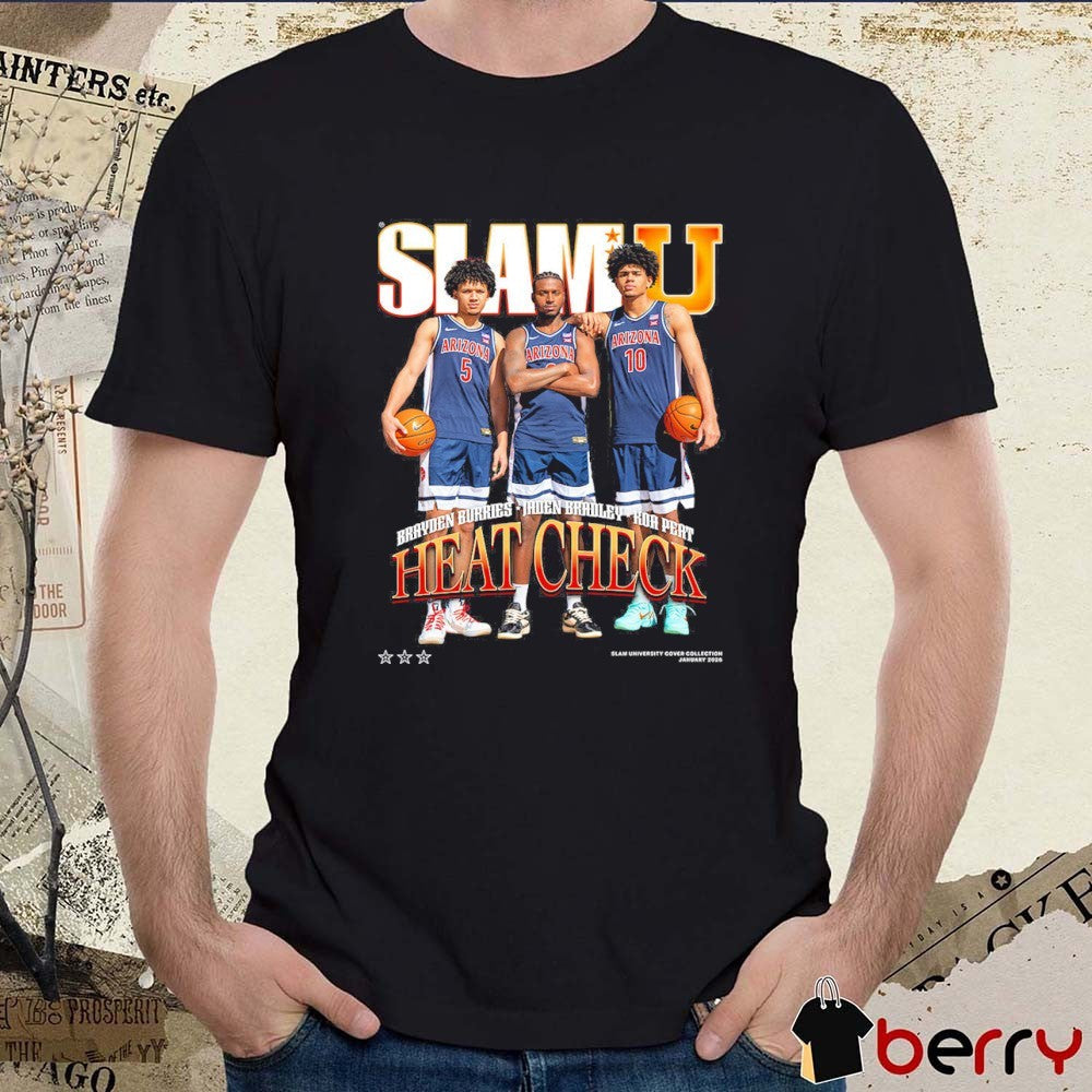 SLAM U Cover Arizona MBB Brayden Burries Jaden Bradley Koa Peat Heat Check t-shirt