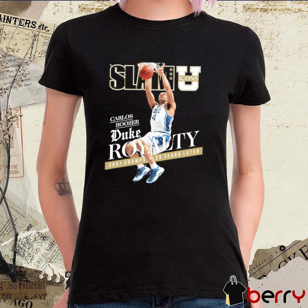 SLAM U Icon Cover Carlos Boozer Duke Royalty 2001 Champs 25 Years Later t-shirt