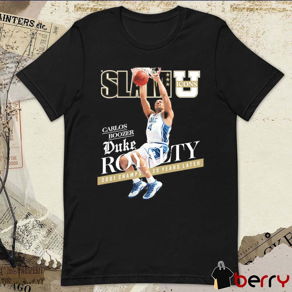 SLAM U Icon Cover Carlos Boozer Duke Royalty 2001 Champs 25 Years Later t-shirt