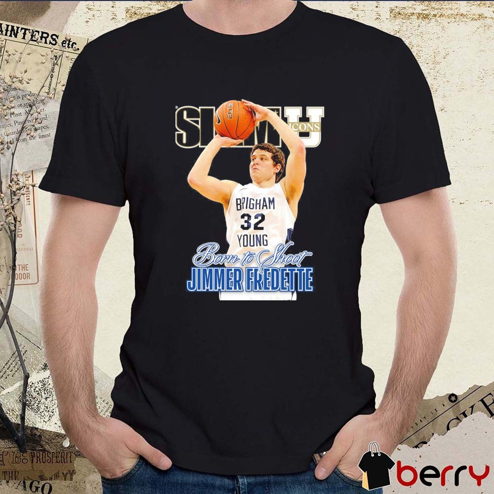 SLAM U Icons Born To Shoot Jimmer Fredette Brigham Young Basketball t-shirt
