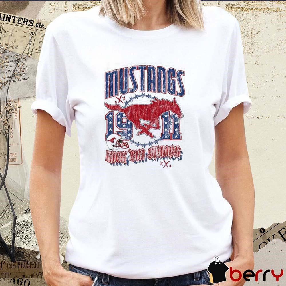 SMU Mustangs 1911 Kick ‘Em Stangs Vintage t-shirt