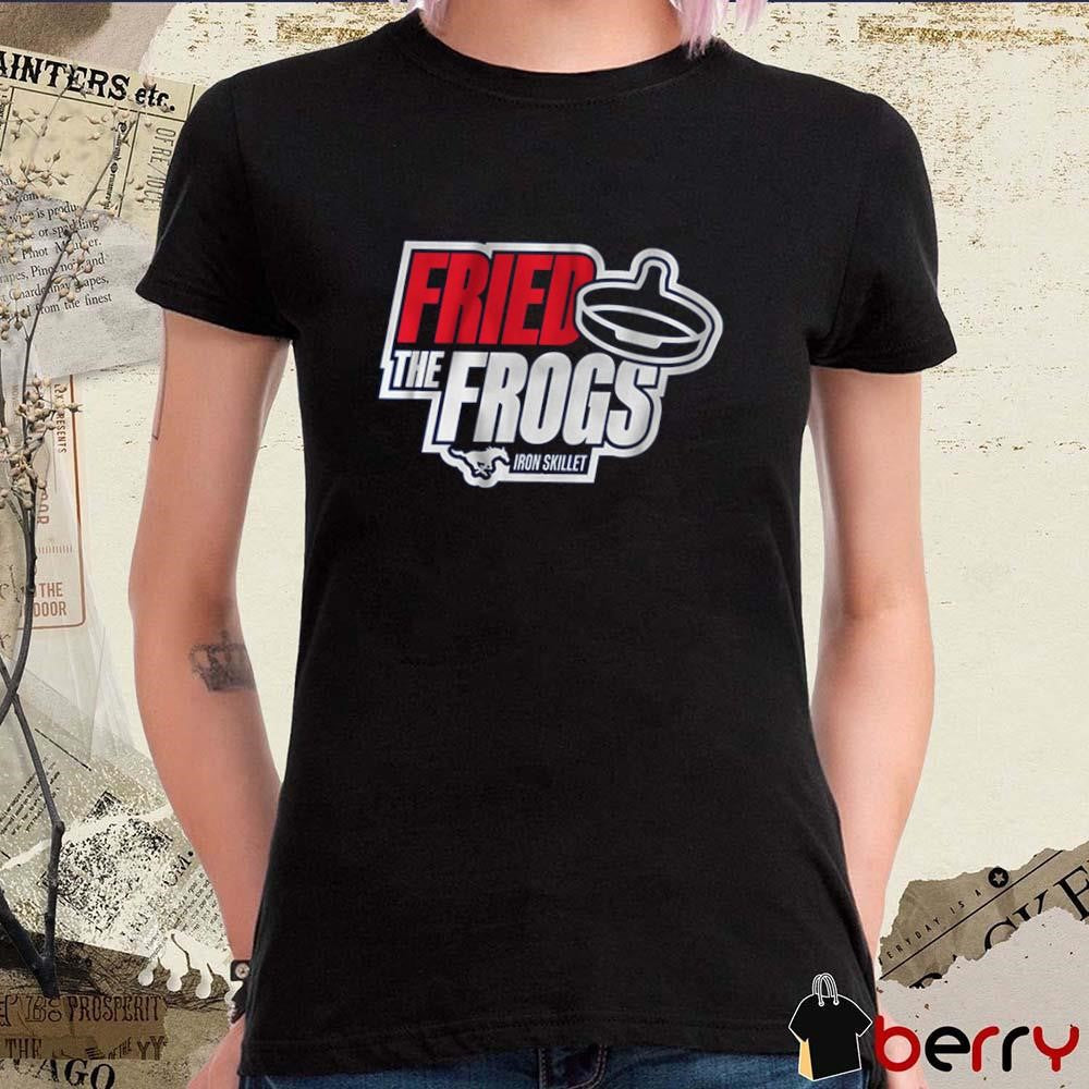 SMU Mustangs Football Fried The Frogs Iron Skillet t-shirt