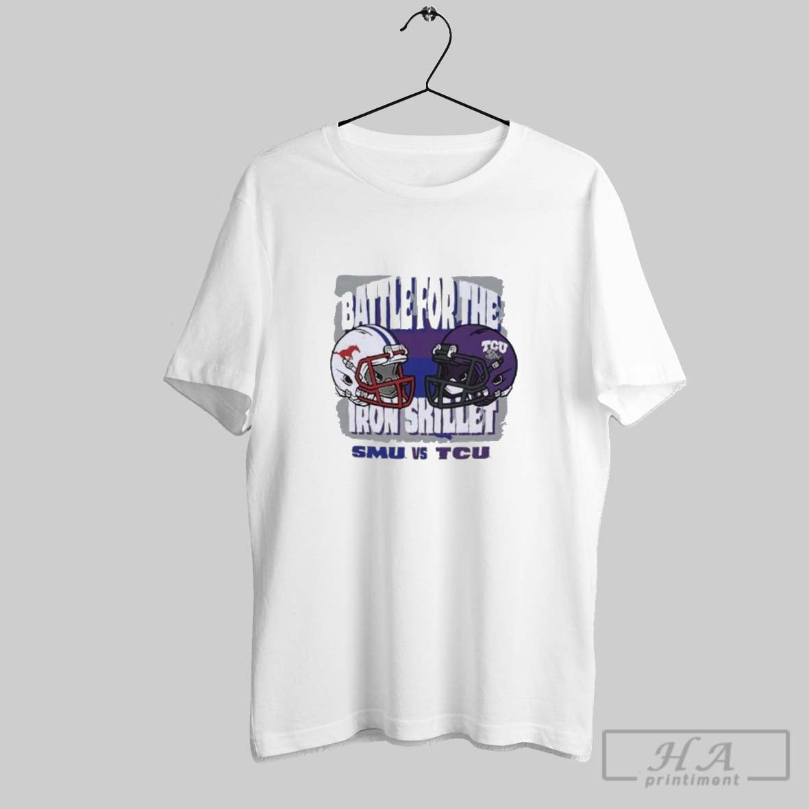 Official Smu Mustangs Vs Tcu Horned Frogs 2025 Battle For The Iron Skillet Helme