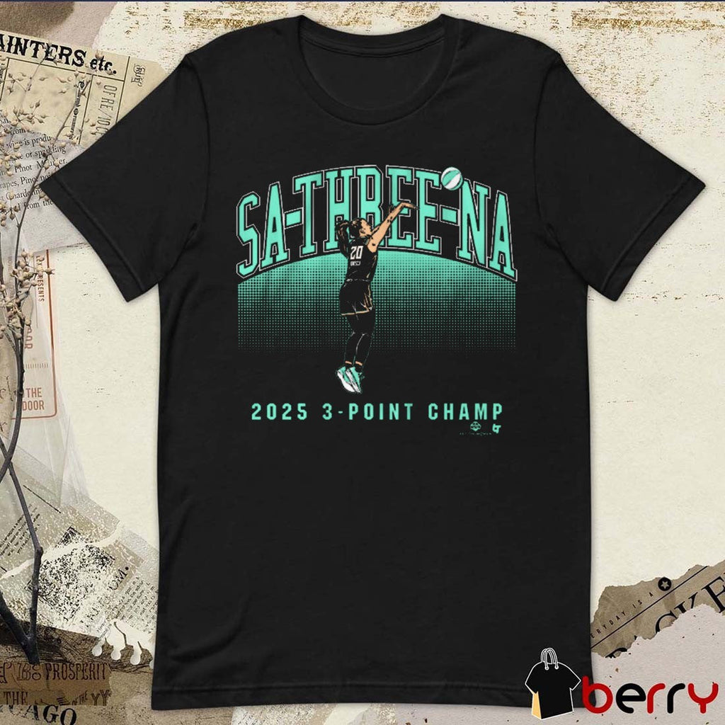 Sabrina Ionescu 2025 Sa-Three-Na 3-Point Champ New York Liberty Basketball t-shirt
