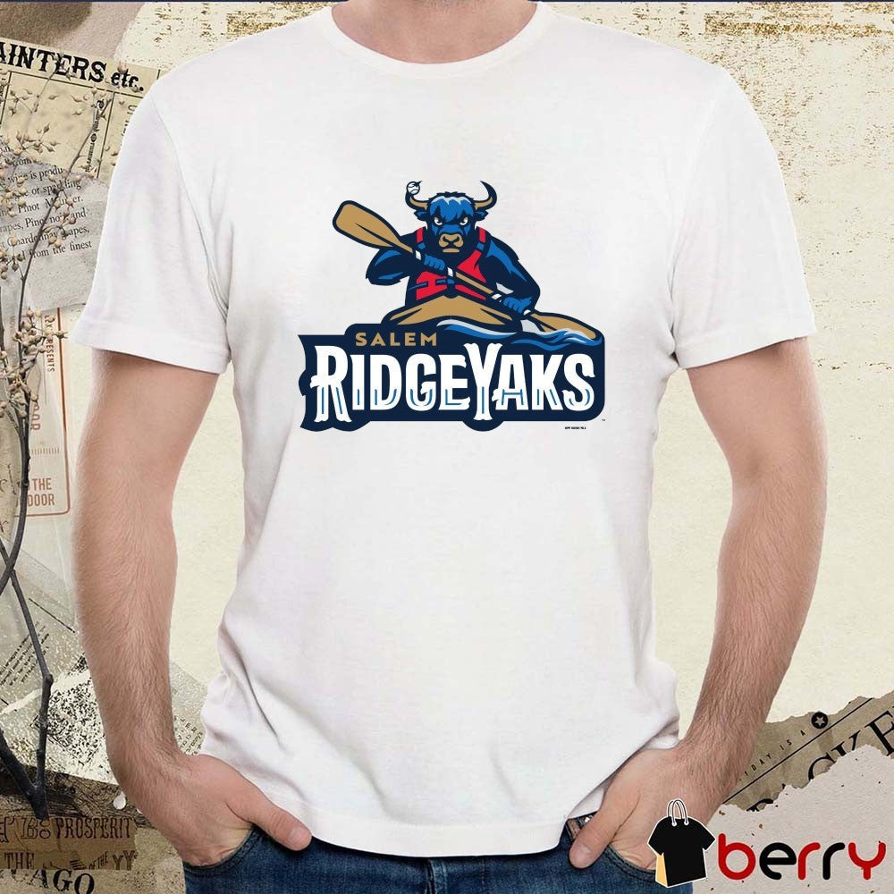 Salem RidgeYaks Natural Primary Logo Minor League Baseball t-shirt