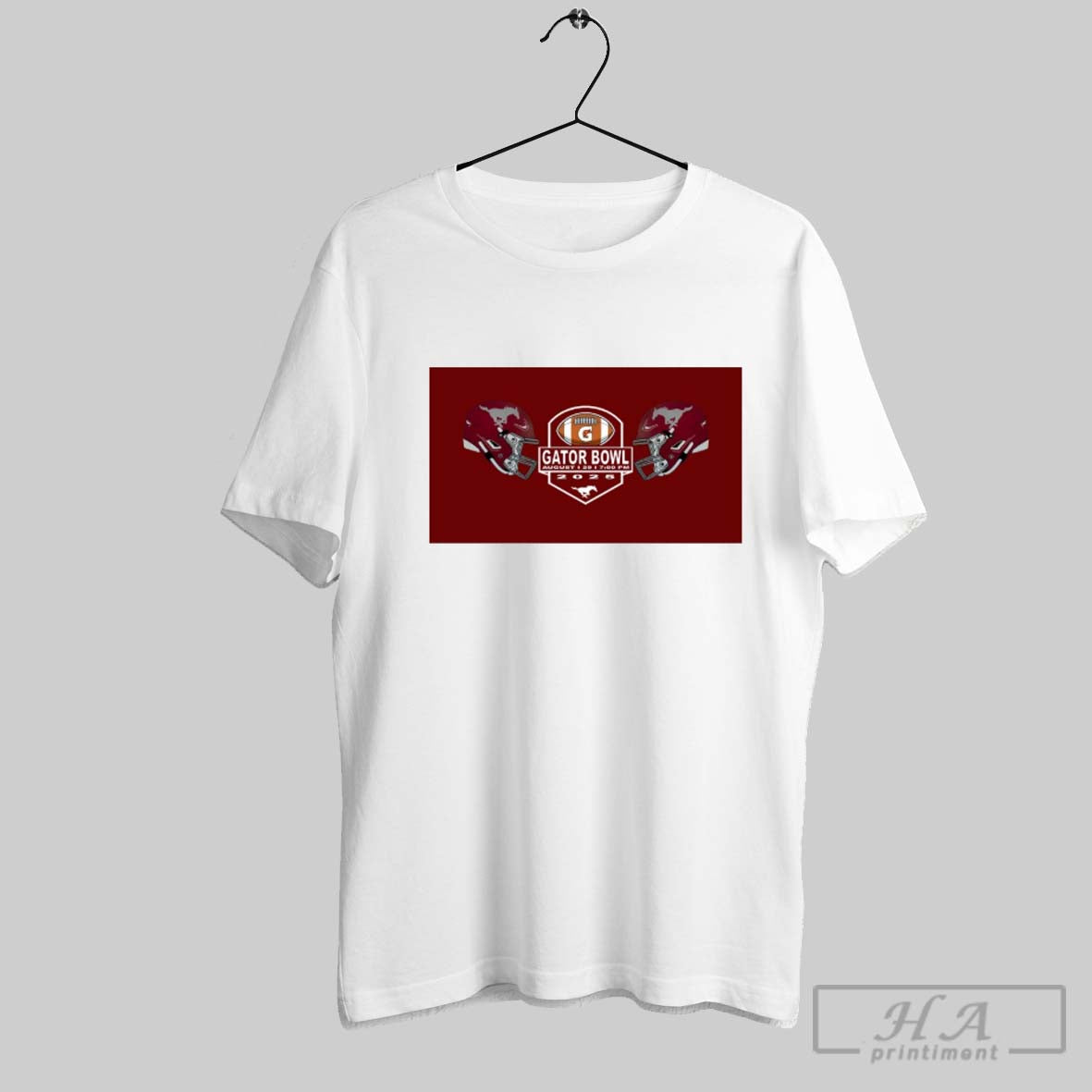 Official Salina Central Mustangs Football Gator Bowl August 29 2025 Helmet Poster T Shirt