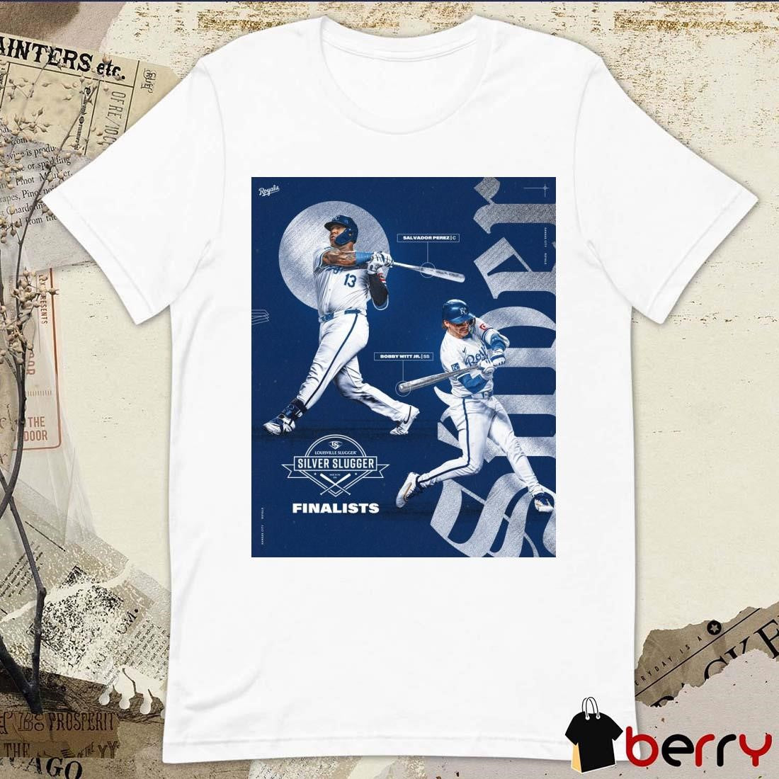 Salvador Perez And Bobby With Jr. Kansas City Royals MLB 2024 Silver Slugger finalists Poster t-shirt