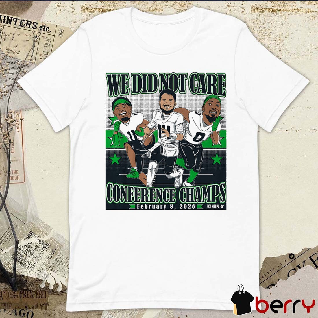 Sam Darnold, Jaxon Smith-Njigba, and DeMarcus Lawrence Conference Champions We Did Not Care Caricatures t-shirt