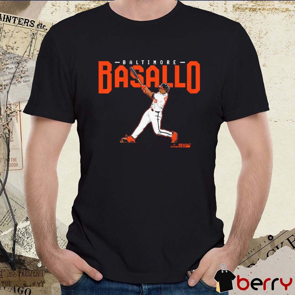 Samuel Basallo Slugger Swing Baltimore Orioles MLB Baseball Player t-shirt