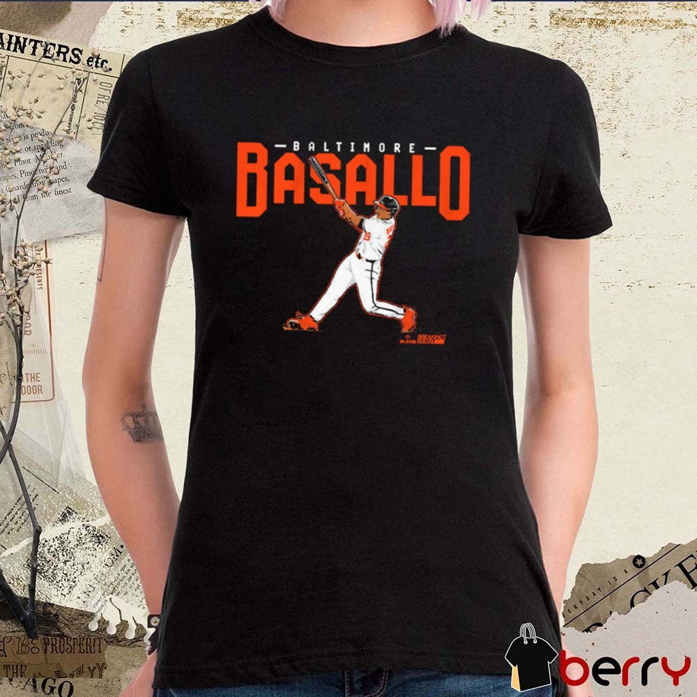 Samuel Basallo Slugger Swing Baltimore Orioles MLB Baseball Player t-shirt