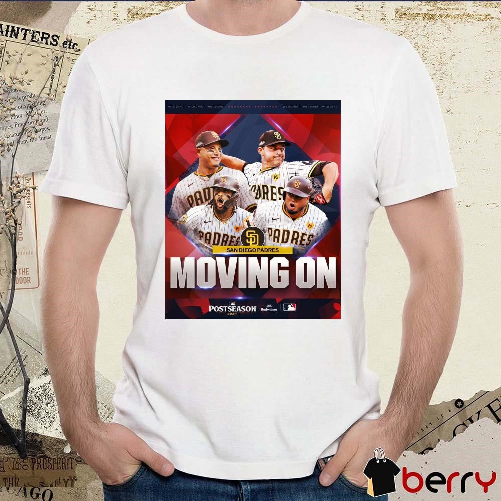San Diego Padres Moving On MLB Wild Card Postseason Poster 2024 t-shirt