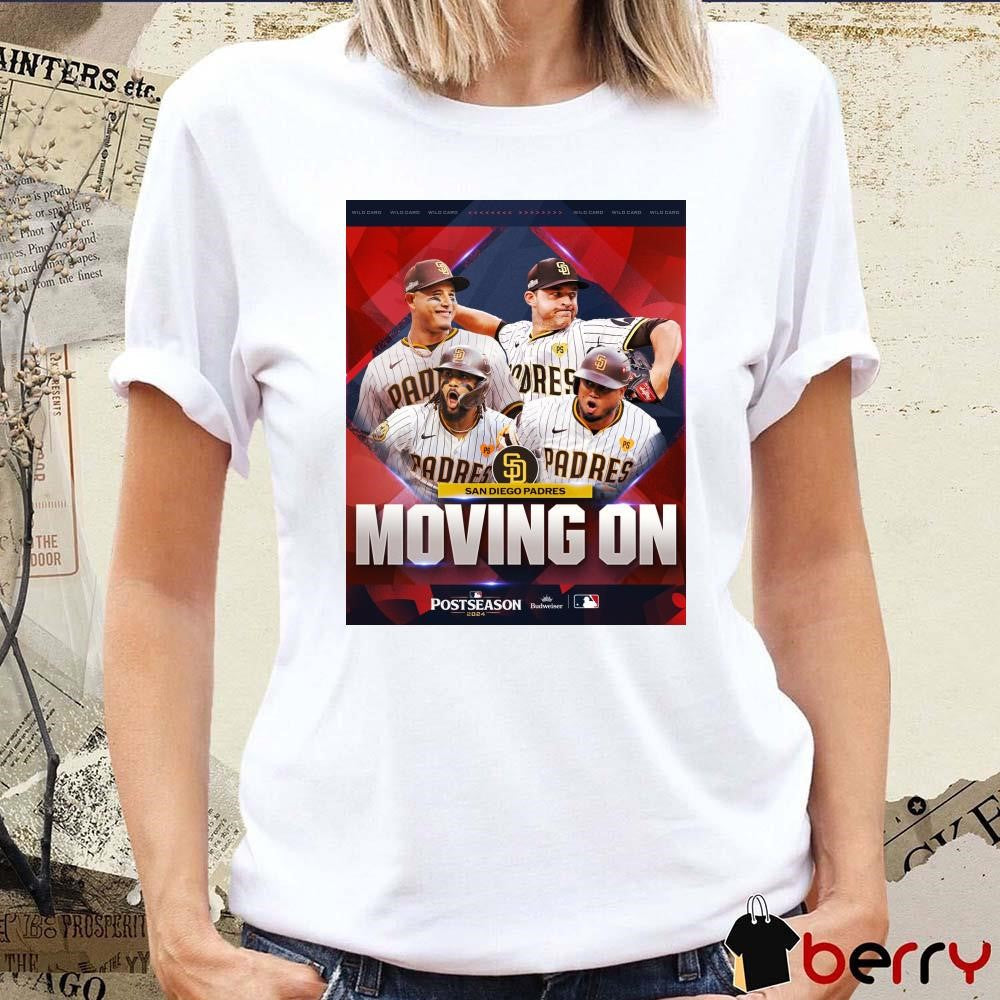San Diego Padres Moving On MLB Wild Card Postseason Poster 2024 t-shirt