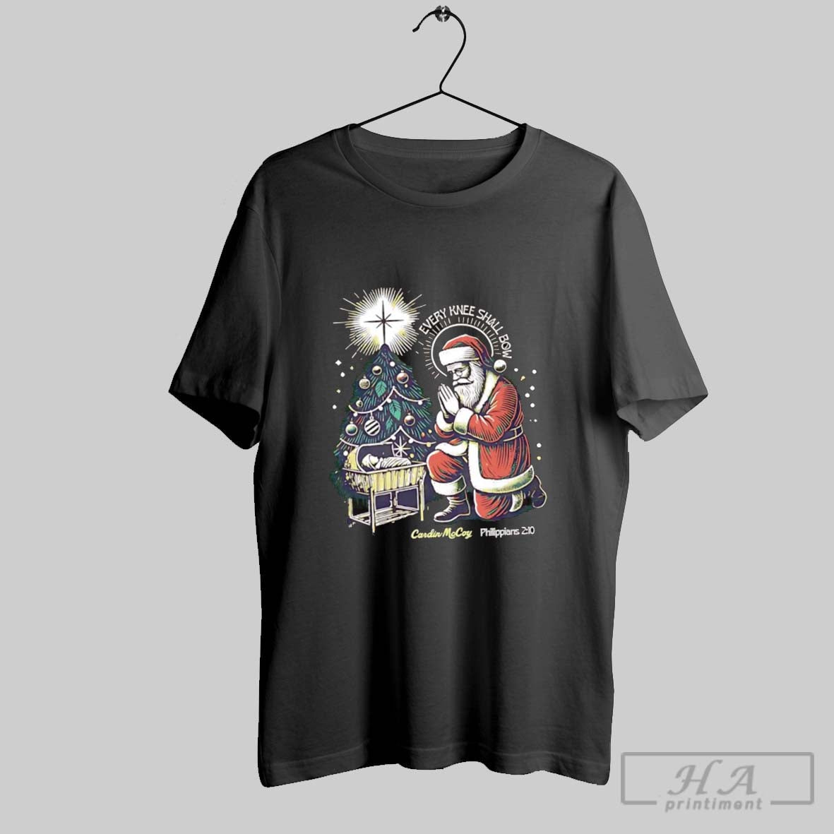 Official Santa Claus Every Knee Shall Bow Philippians Christmas