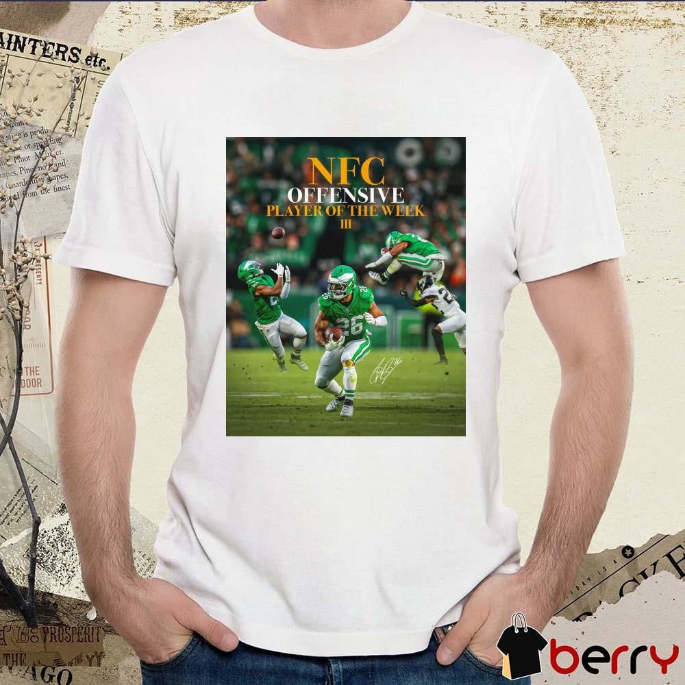 Saquon Barkley NFC Offensive Player of the Week for the third time this season Signature Poster t-shirt