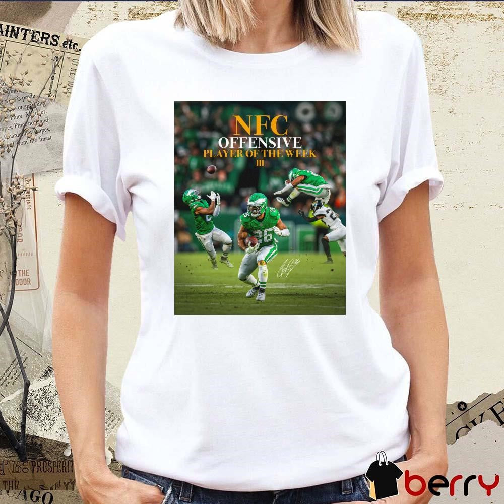 Saquon Barkley NFC Offensive Player of the Week for the third time this season Signature Poster t-shirt