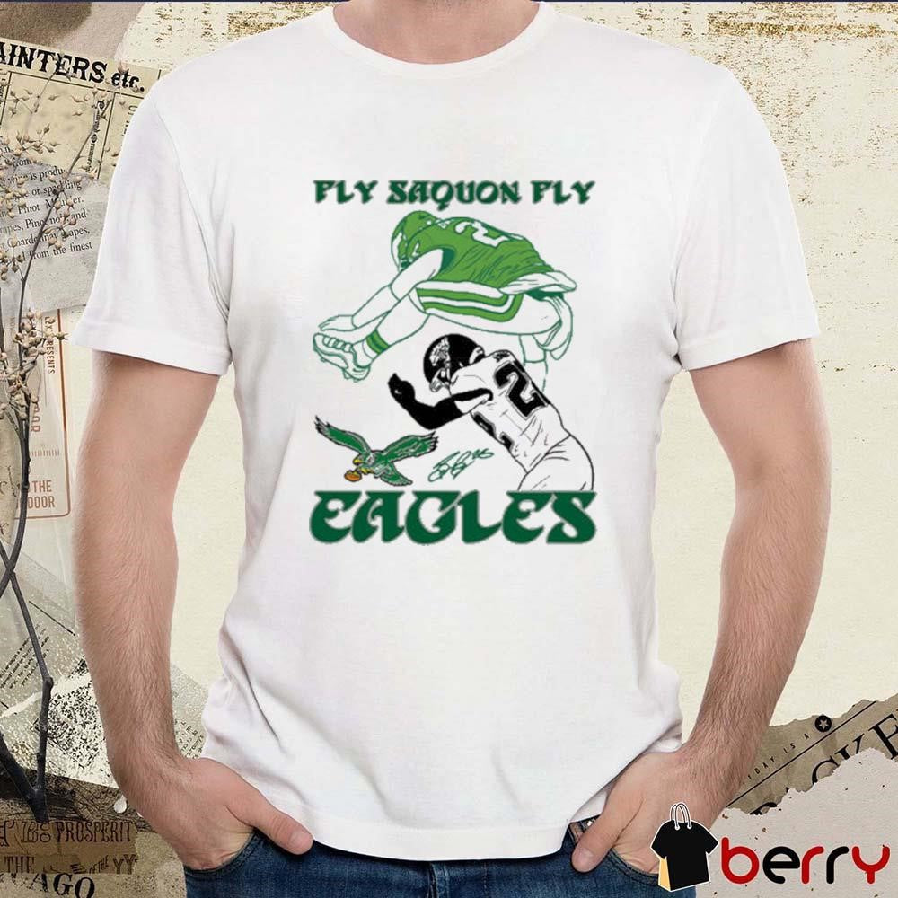 Saquon Barkley The Reverse Hurdle Jarrian Jones Fly Saquon Fly Philadelphia Eagles Signature t-shirt
