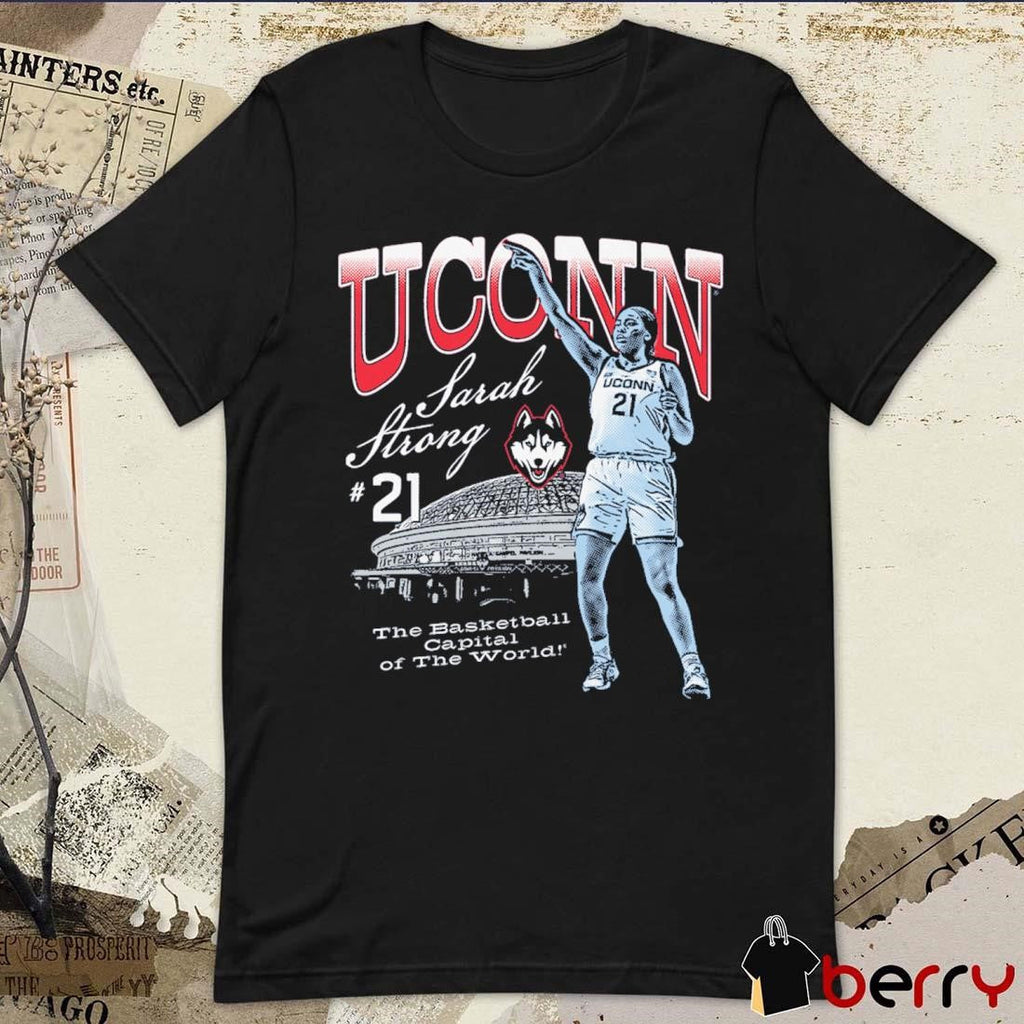 Sarah Strong The Capital Of The World Uconn Huskies Stadium Painting t-shirt