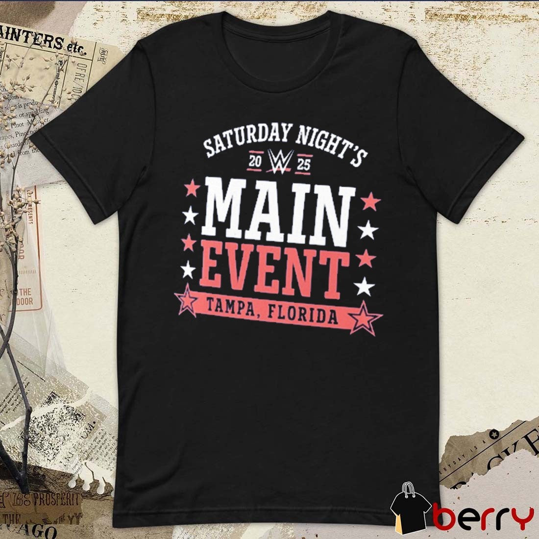 Saturday Night’s Main Event 2025 Tampa Florida WWE t-shirt