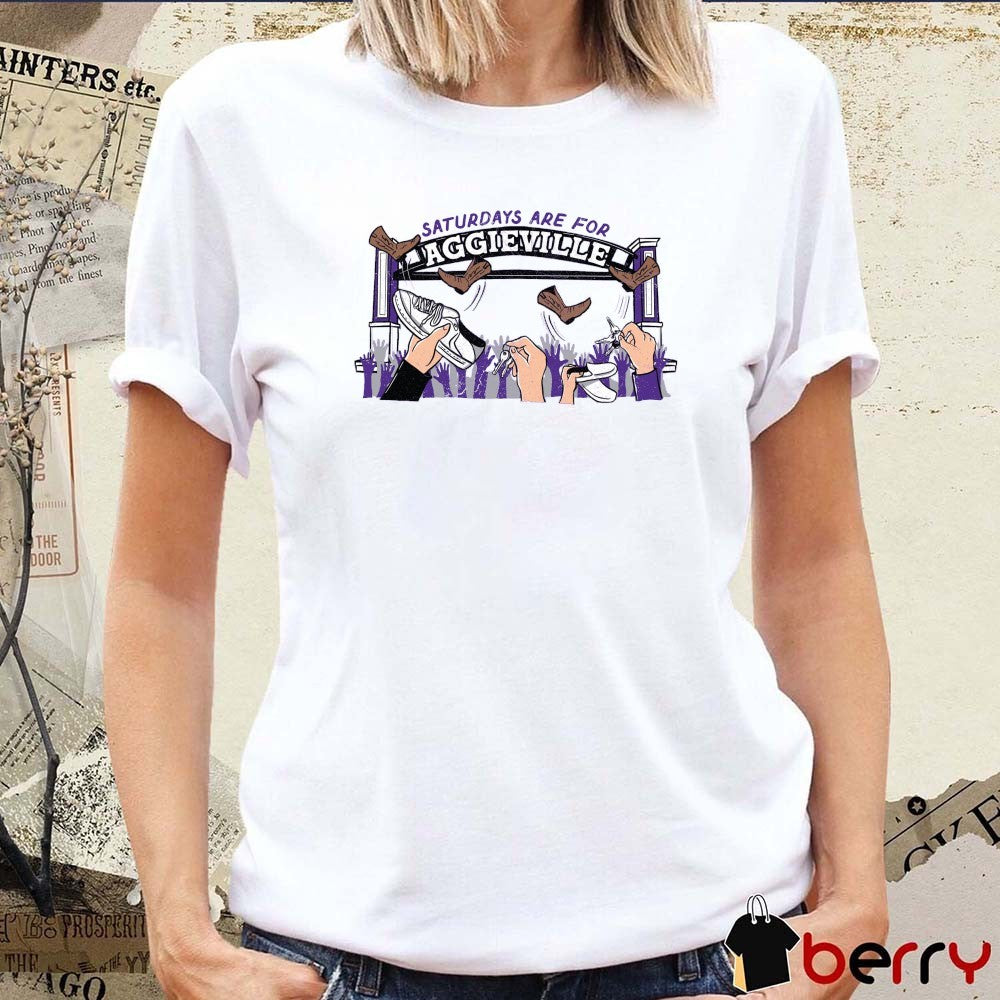 Saturdays are for Aggieville Kansas State Wildcats Footabll NCAA Painting t-shirt