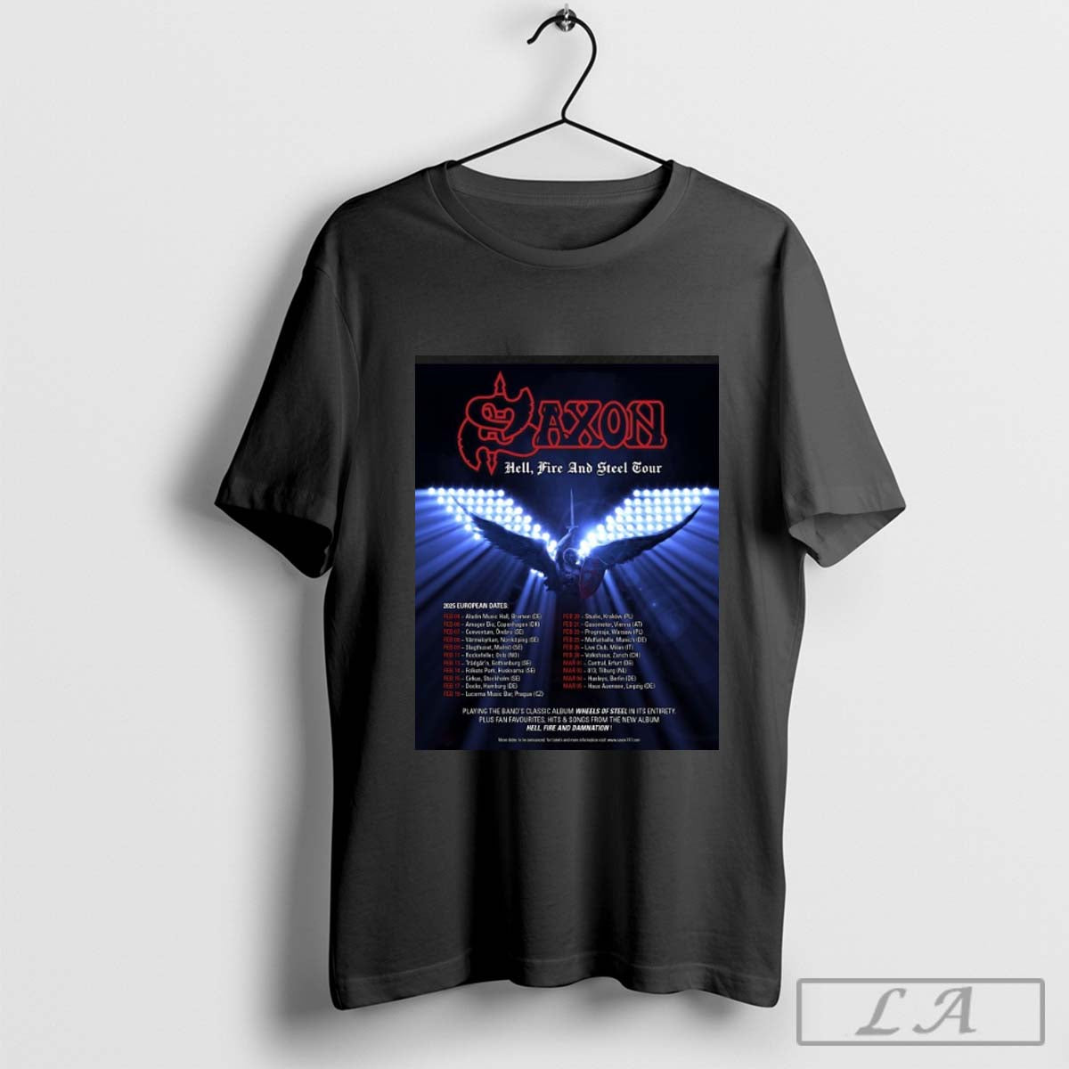 Official Saxon Hell Fire And Steel Tour Uk And Ireland Tour On November 2025 Poster