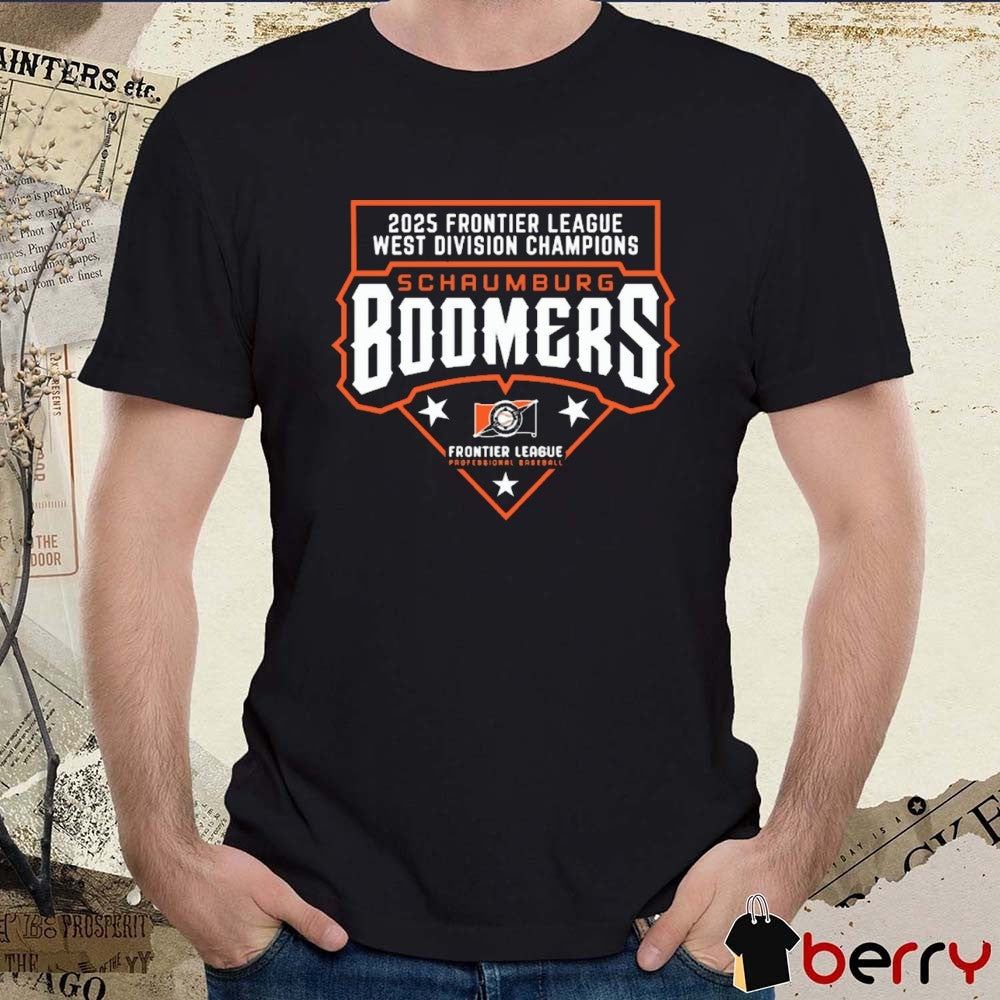 Schaumburg Boomers Baseball 2025 Frontier League West Division Champions t-shirt