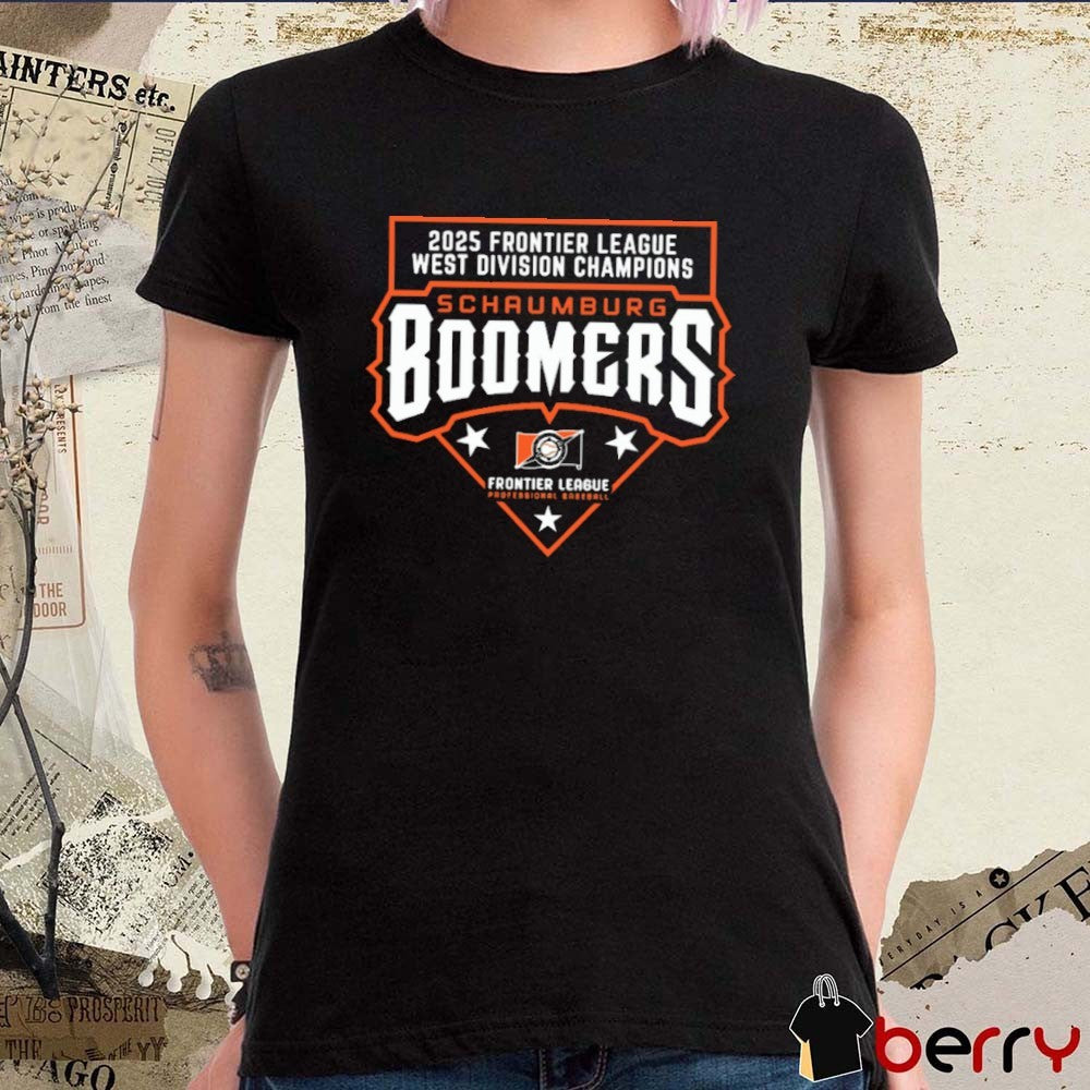 Schaumburg Boomers Baseball 2025 Frontier League West Division Champions t-shirt