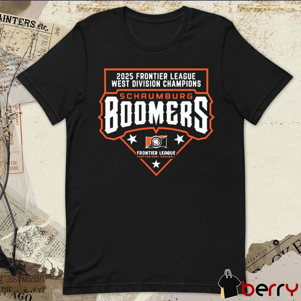Schaumburg Boomers Baseball 2025 Frontier League West Division Champions t-shirt