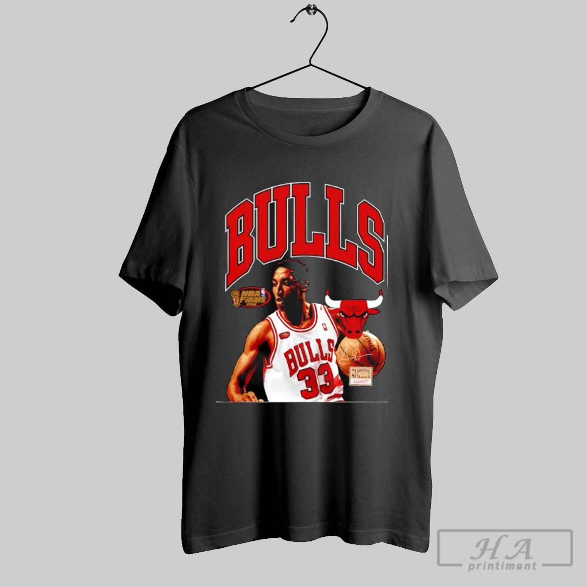 Official Scottie Pippen Chicago Bulls Mitchell Ness Hardwood Classics Player Arch Signature
