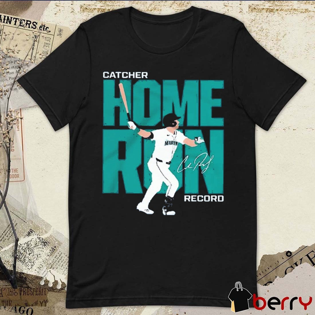 Seattle Mariners MLB Cal Raleigh Big Dumper Home Run Record Signature t-shirt