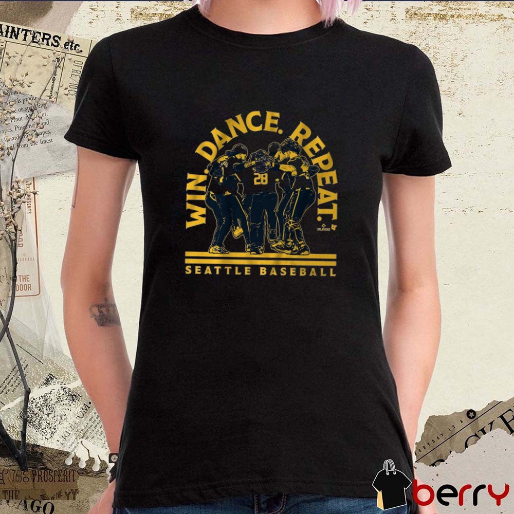 Seattle Mariners Team Baseball MLB Win Dance Repeat 2025 Painting t-shirt