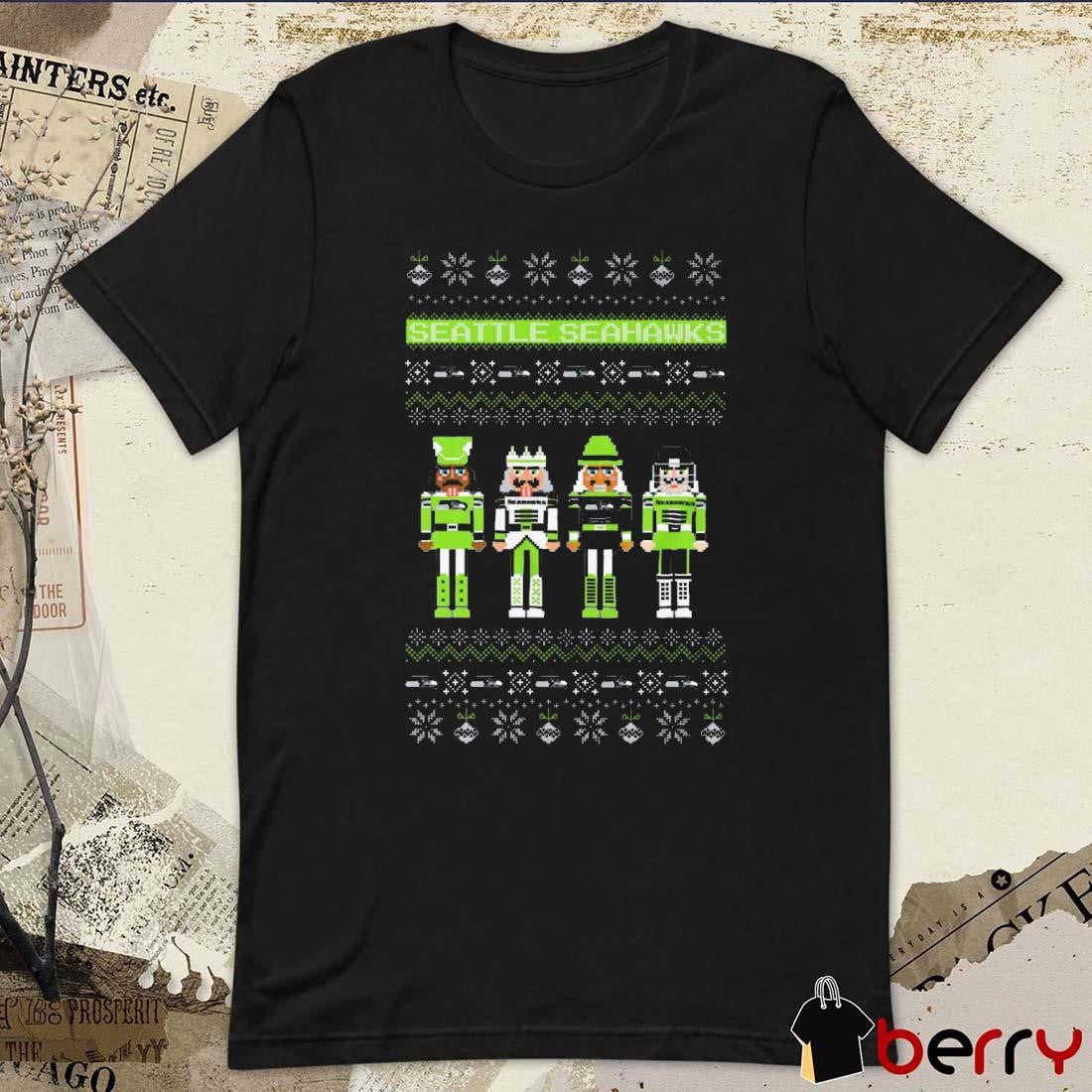Seattle Seahawks Holiday Nutcracker NFL Ugly Christmas Sweater 2024 t-shirt