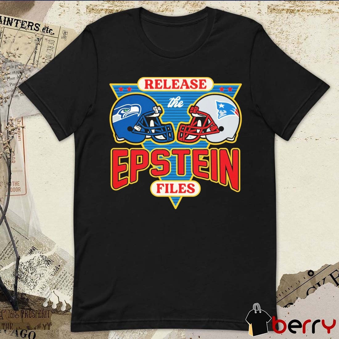 Seattle Seahawks Vs New England Patriots Release The Epstein Files t-shirt