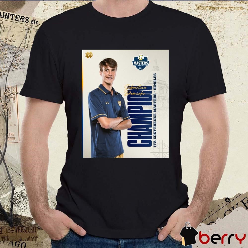 Sebastian Dominko 2024 ITA Conference Masters Champion Single Signature Poster t-shirt